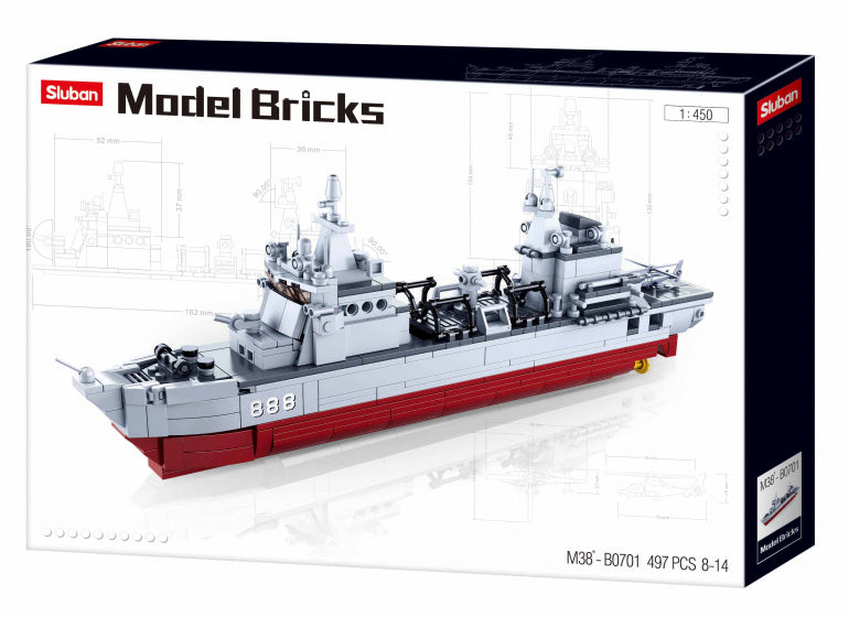 bevooradingsschip Model Bricks junior grijs 497-delig