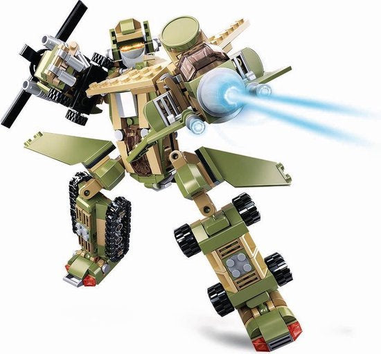 robotkoning Land Force junior 28 cm groen 448-delig