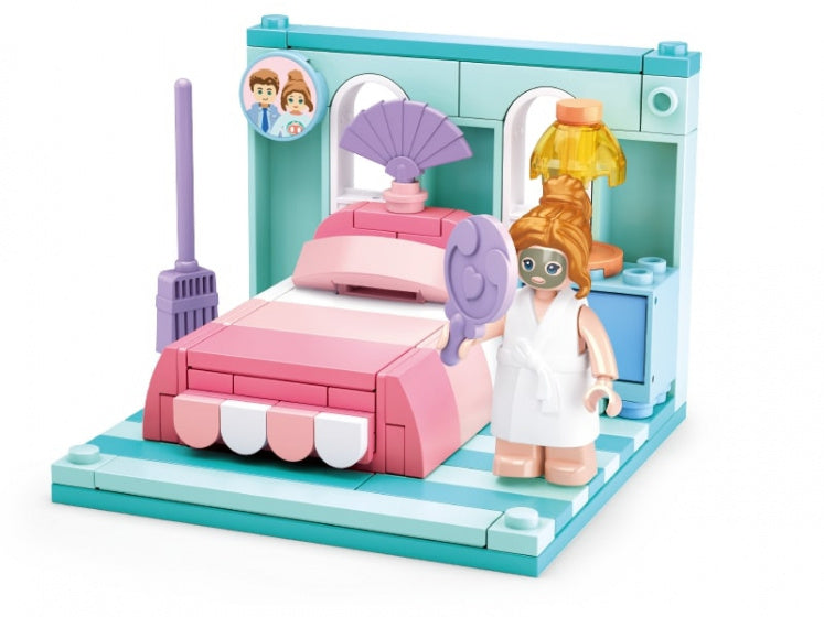 slaapkamer junior 14,6 cm blauw/roze 109-delig