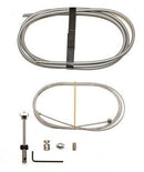 remkabel voor/achter trommelrem compleet zilver