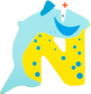 Houten Letter Dieren N