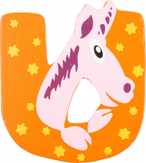 Houten Letter Dieren U