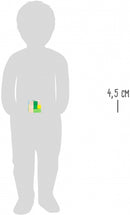 bouwkubus blauw/groen/geel/blank 4,5 cm