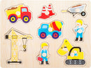 vormenpuzzel Bouwterrein junior hout 8 stukjes