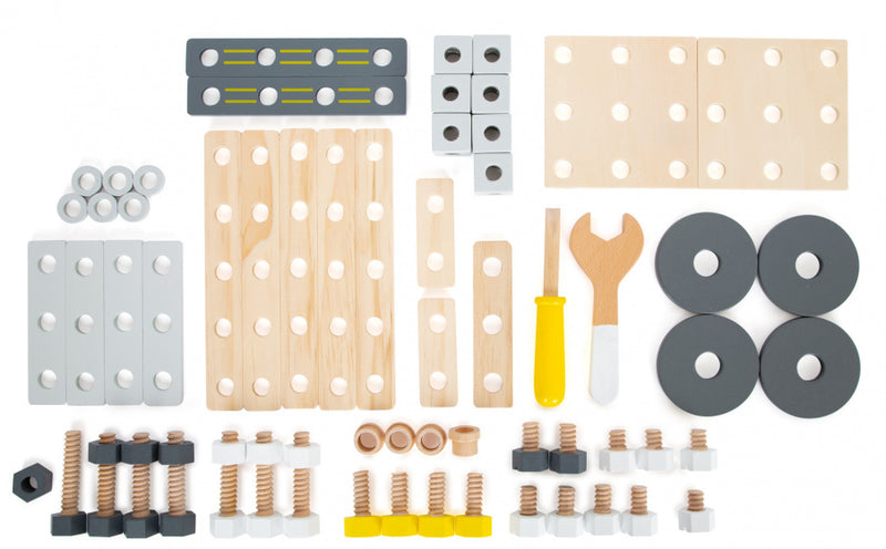 Small Foot  -  Houten Constructieset Miniwob, 67dlg.