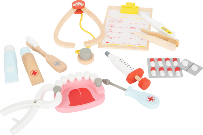 Small Foot  -  Houten Dokter en Tandarts 2in1 Set in Koffer