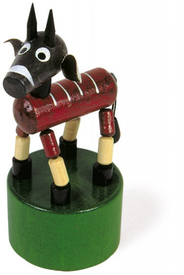 drukdieren set hout junior 18 cm 8 stuks