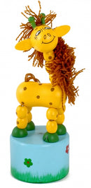 drukfiguur giraffe geel/bruin 11 cm