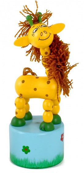 drukfiguur giraffe geel/bruin 11 cm