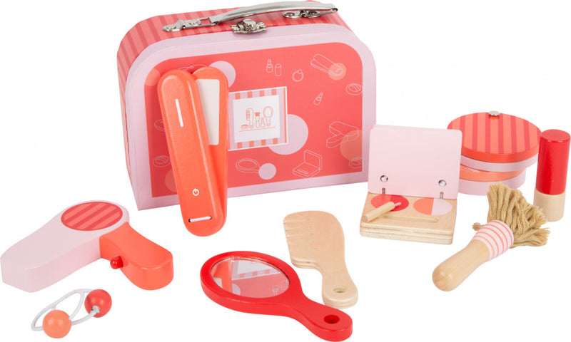 make-up-set Retro junior hout roze/wit 11-delig
