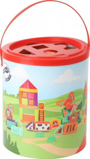 houten bouwblokken boerderij 80 stuks