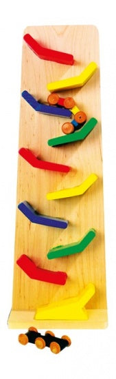 Small Foot - Houten Zigzag Autobaan Toren, 4dlg.