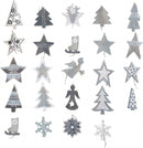 houten decoraties display set 144-delig