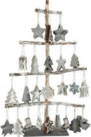 houten decoraties display set 144-delig
