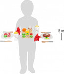 houten etenswaren diner 31-delig