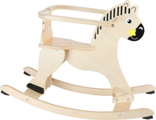 houten hobbelpaard met beschermring 77 cm
