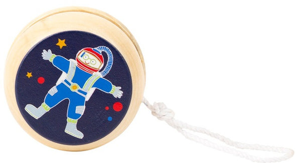 houten jojo Space Yo-Yos astronaut 6 cm blauw