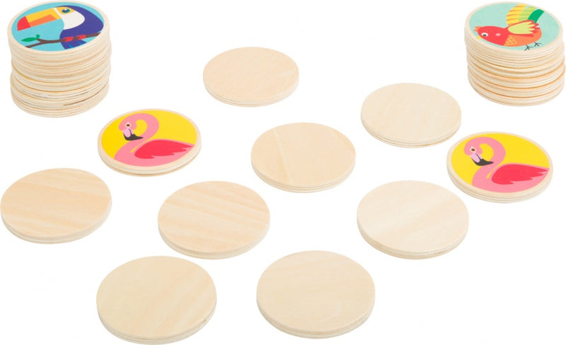 houten memory - vogels van de wereld 24 stukjes