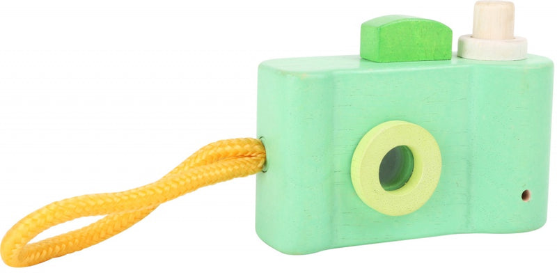 houten speelgoedcamera 11 cm groen