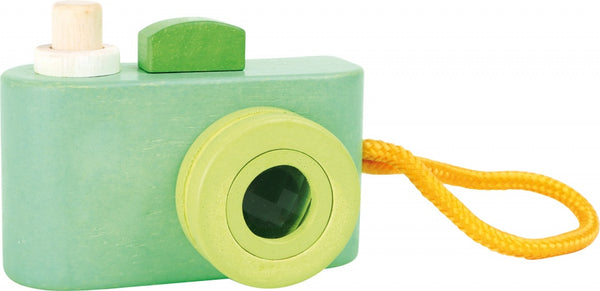 houten speelgoedcamera 11 cm groen