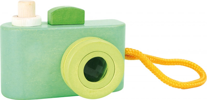houten speelgoedcamera 11 cm groen