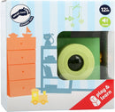 houten speelgoedcamera 11 cm groen