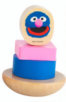 houten stapelfiguur Sesamstraat Grover 9 cm