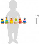 houten stapelfiguur Sesamstraat Oscar 9 cm