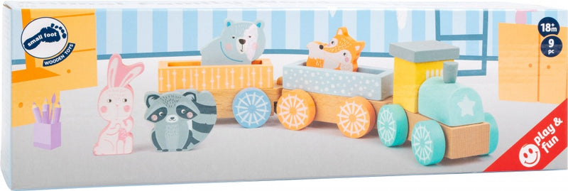 Pastel houten trein