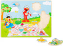 houten vormenpuzzel Sesamstraat picknick 30 cm