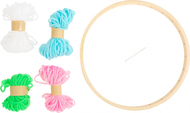 houten weefgetouw junior 21 cm blank 6-delig