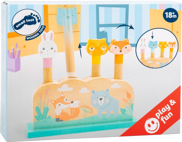 Small Foot - Houten Motoriek Vorm Insteekspel Bosdieren, 5dlg.