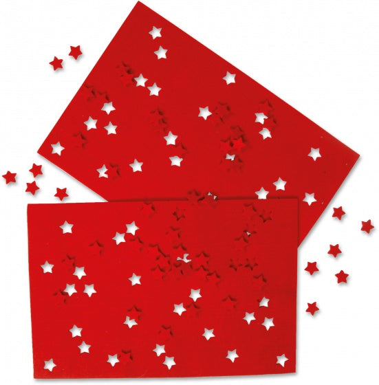 knutselpapier rood sterren 45x30 cm 2 stuks