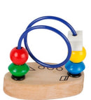 kralenframe vliegtuig blauw 6,5 cm