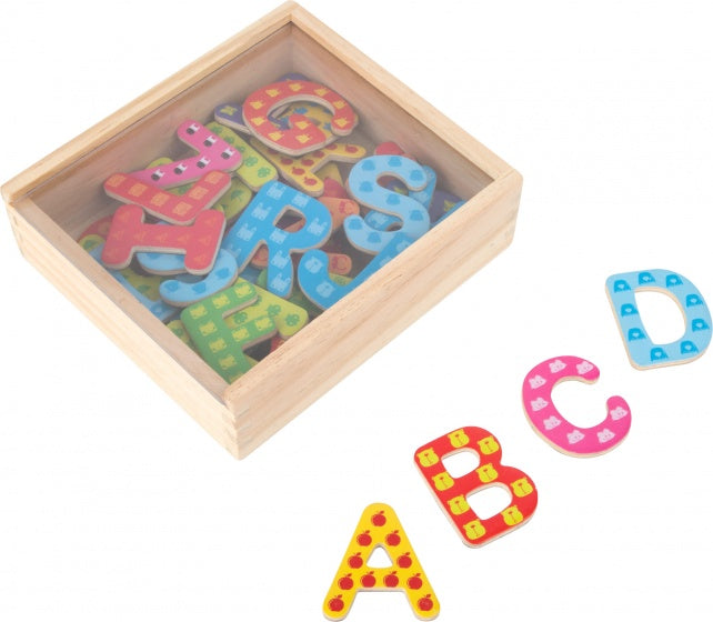 Small Foot - Houten Magnetische Letters Kleur, 37dlg.