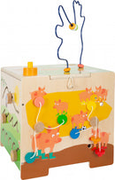 Small Foot - Houten Activiteitenkubus met Motoriekspiraal Boerderij