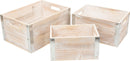 opbergboxen Industrial Style hout 36-26 cm 3-delig
