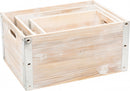 opbergboxen Industrial Style hout 36-26 cm 3-delig