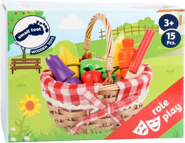 Small Foot - Houten Picknickmand met Snij Fruit, 15dlg.