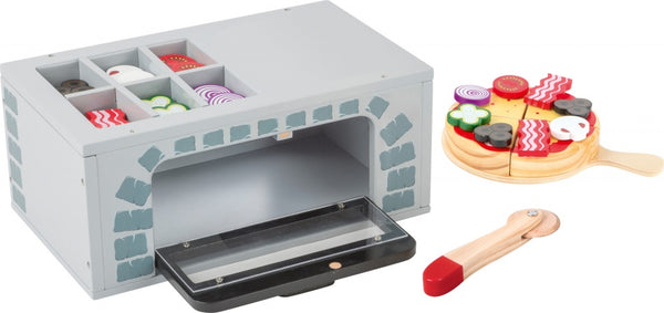 Small Foot - Houten Speeleten Pizza-oven Set, 25dlg.