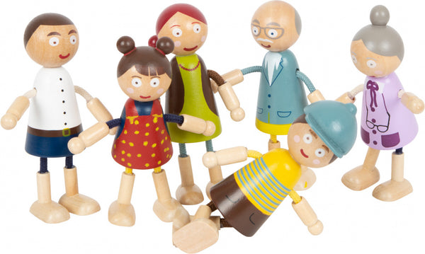 Small Foot - Houten Poppenhuis Familie Buigbaar, 6st.