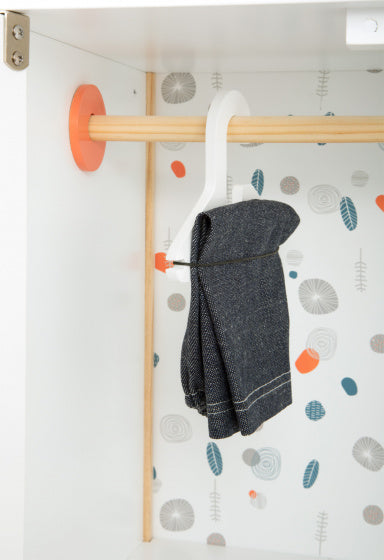 Small Foot - Houten Poppen Kledingkast Little Button met Hangers , 3dlg.