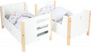 Small Foot - Houten Poppenhoogslaper Little Button met Beddengoed, 6dlg.