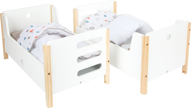 Small Foot - Houten Poppenhoogslaper Little Button met Beddengoed, 6dlg.