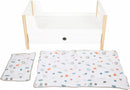 Small Foot - Houten Poppenhoogslaper Little Button met Beddengoed, 6dlg.