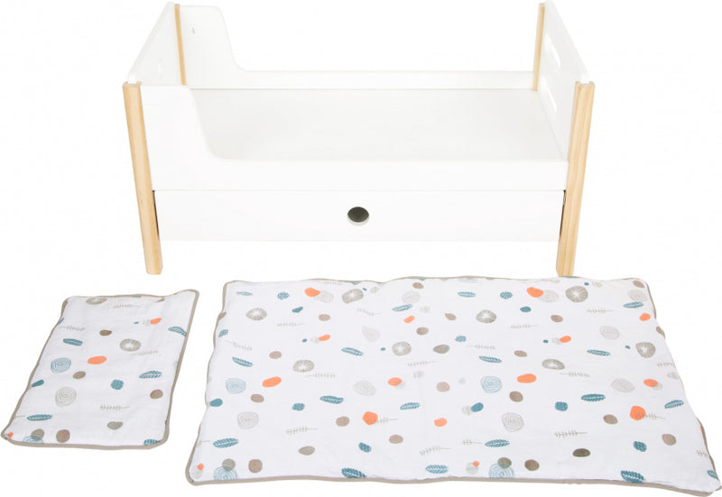 Small Foot - Houten Poppenhoogslaper Little Button met Beddengoed, 6dlg.