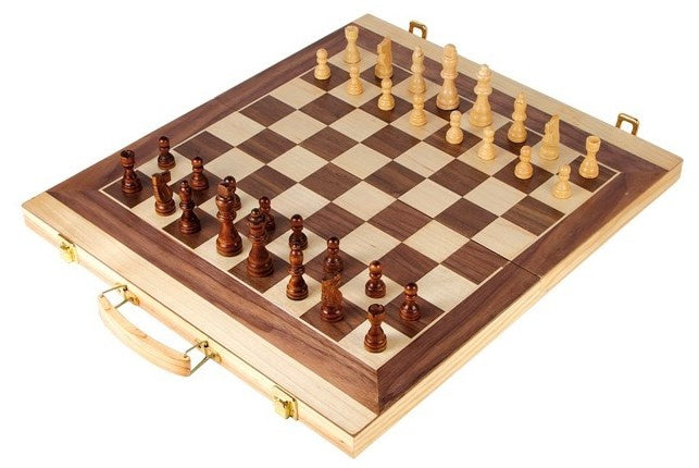 Small Foot - Houten Schaakspel en Backgammon