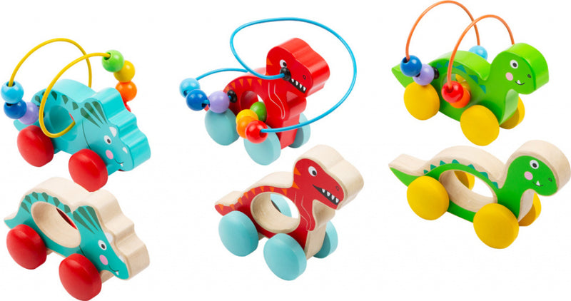 kralenframe Jobaria 15 x 9 x 12 cm hout groen/geel