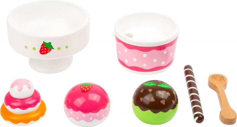 speelgoedeten IJscoupe hout junior 7-delig