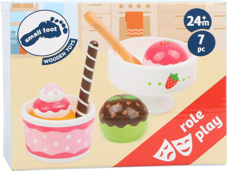 speelgoedeten IJscoupe hout junior 7-delig